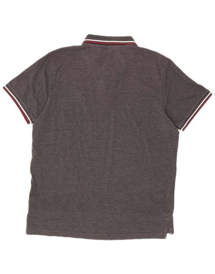 Polo da uomo dalla vestibilità regolare Pierre Cardin, grande, in cotone grigio