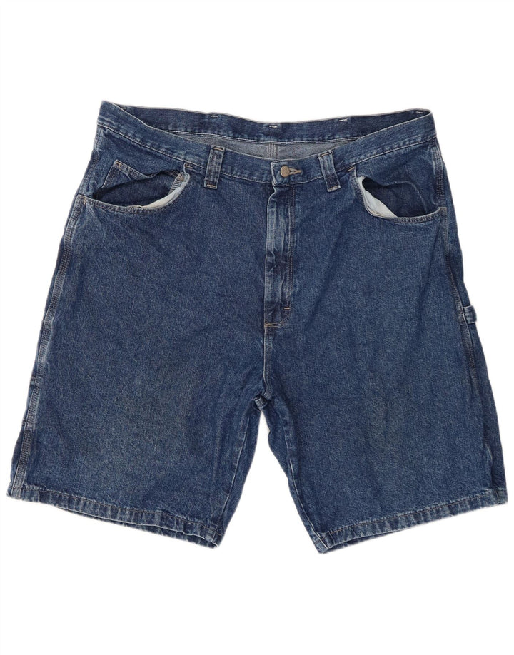 Pantaloncini di jeans cargo da uomo Wrangler W38 XL cotone blu