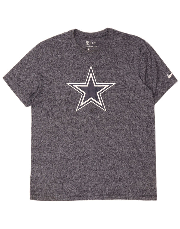 T-shirt grafica da uomo Nike Dallas Cowboys, taglia grande, blu navy screziata
