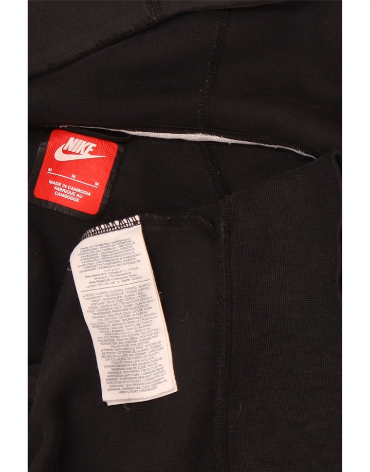 Felpa con cappuccio e zip Nike da uomo in cotone nero medio