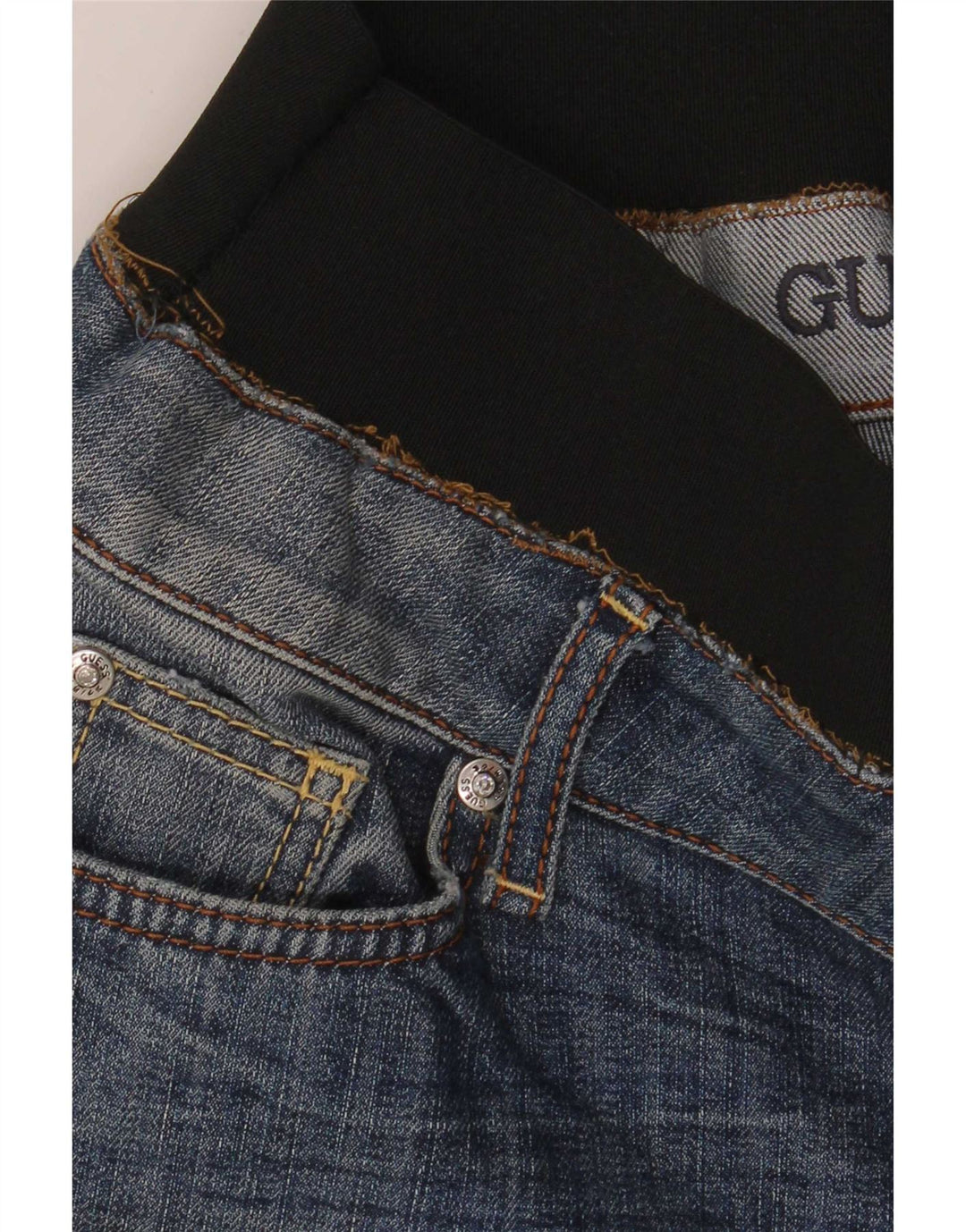 Jeans dritti da donna Guess W24 L28 blu color block