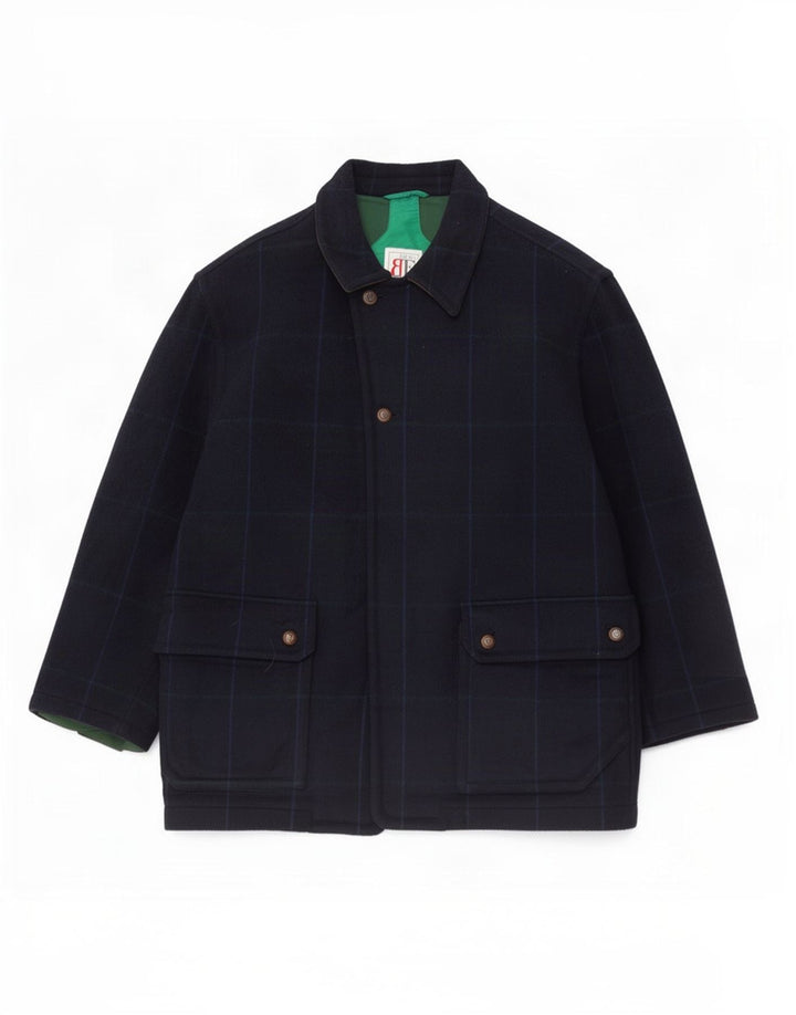Giacca utility Belfe & da uomo IT 50 Large in lana a quadri blu navy