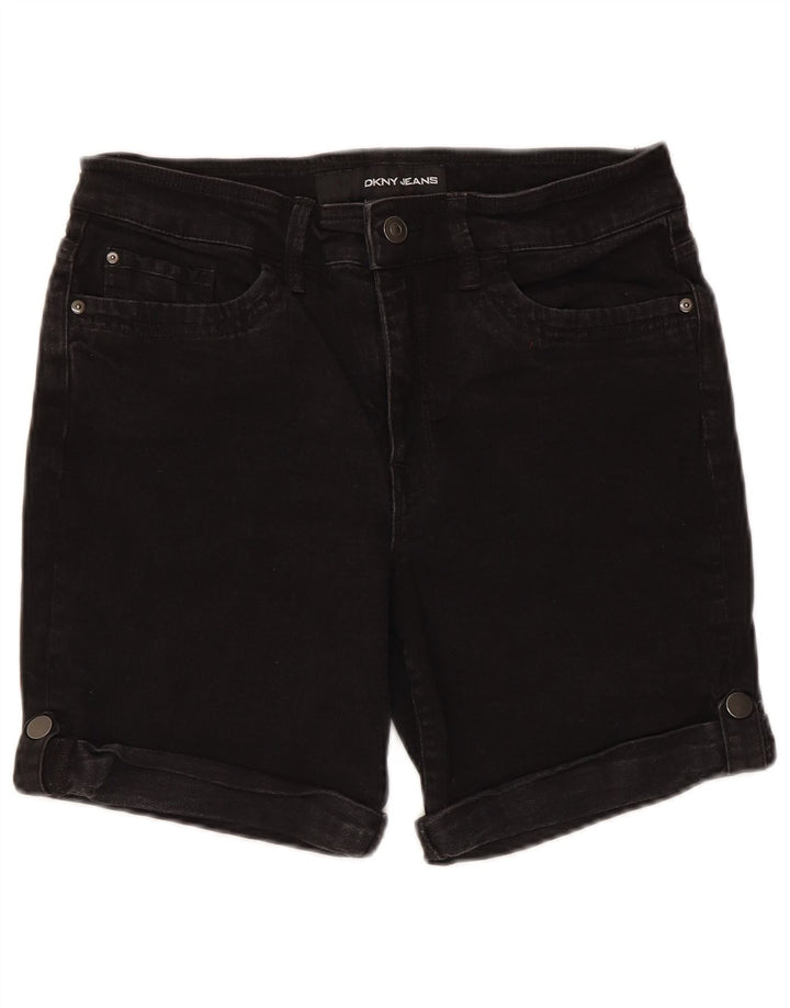 Pantaloncini di jeans da donna Dkny US 12 Large W30 cotone nero