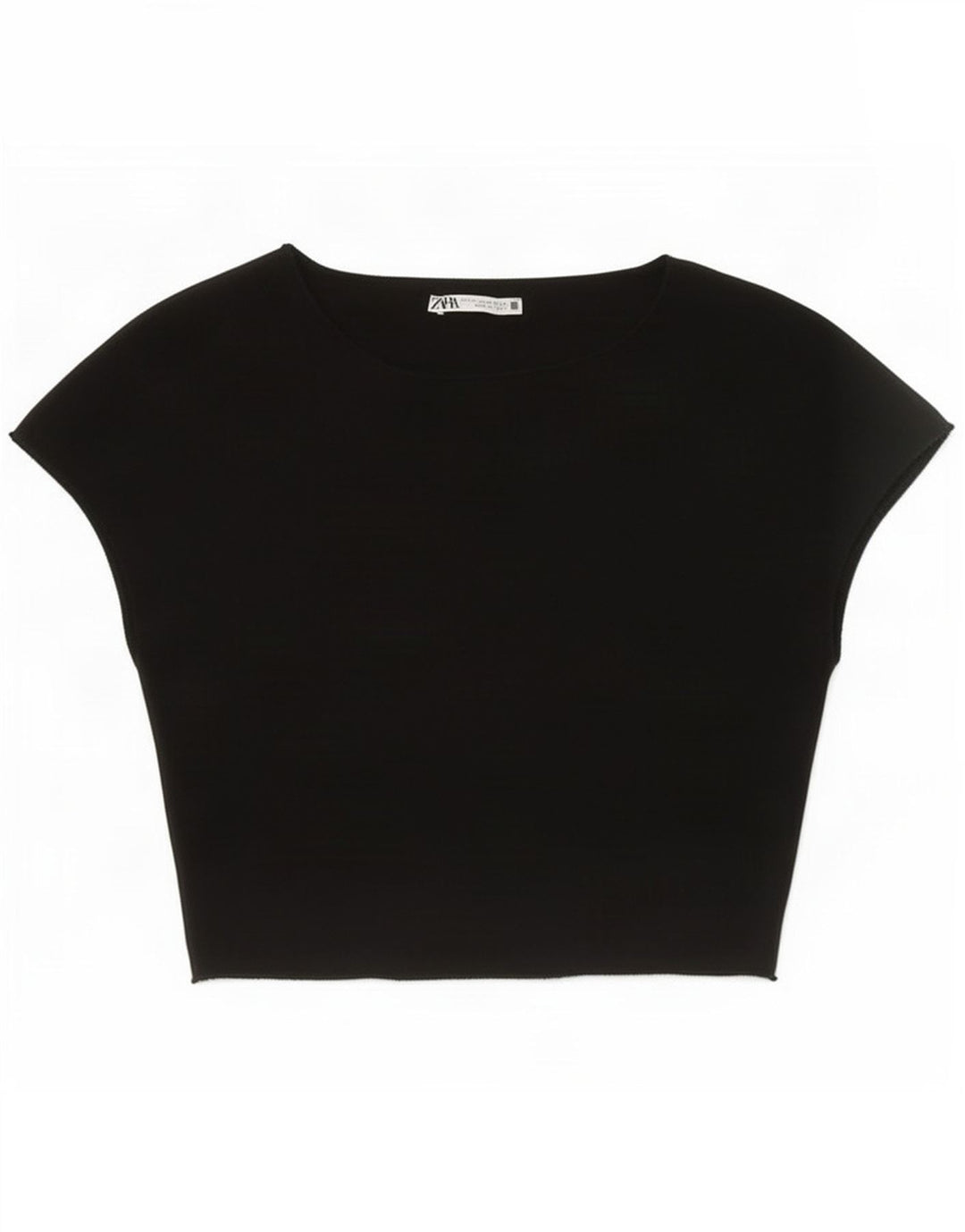 Top corto da donna Zara UK 12 medio nero