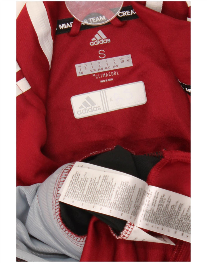 Giacca da ginnastica Adidas Climacool da donna UK 8/10 Piccola Borgogna