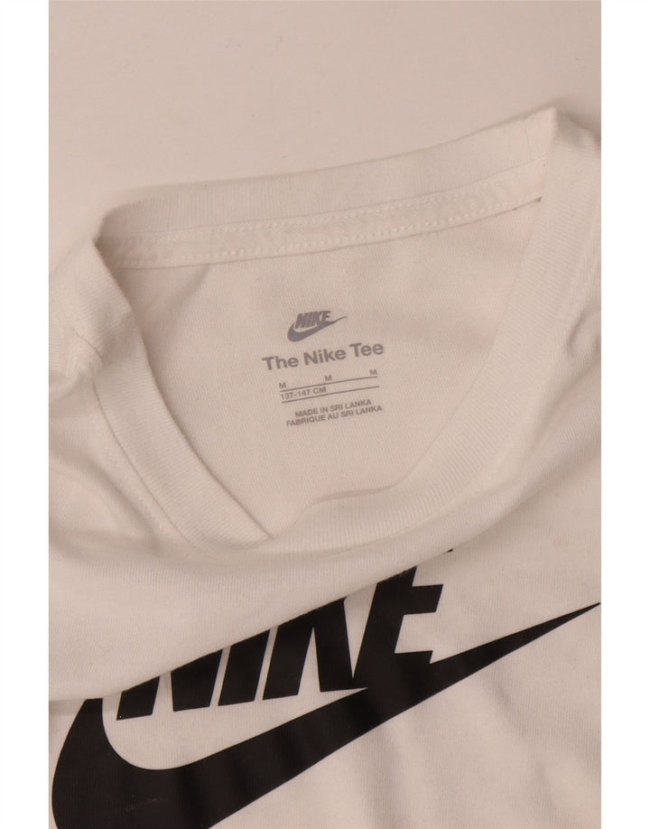 T-shirt grafica NIKE da ragazzo, 10-11 anni, cotone bianco medio