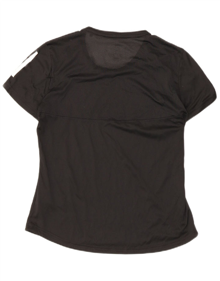 Maglietta Adidas Aeroready da donna UK 12/14 media poliestere nero