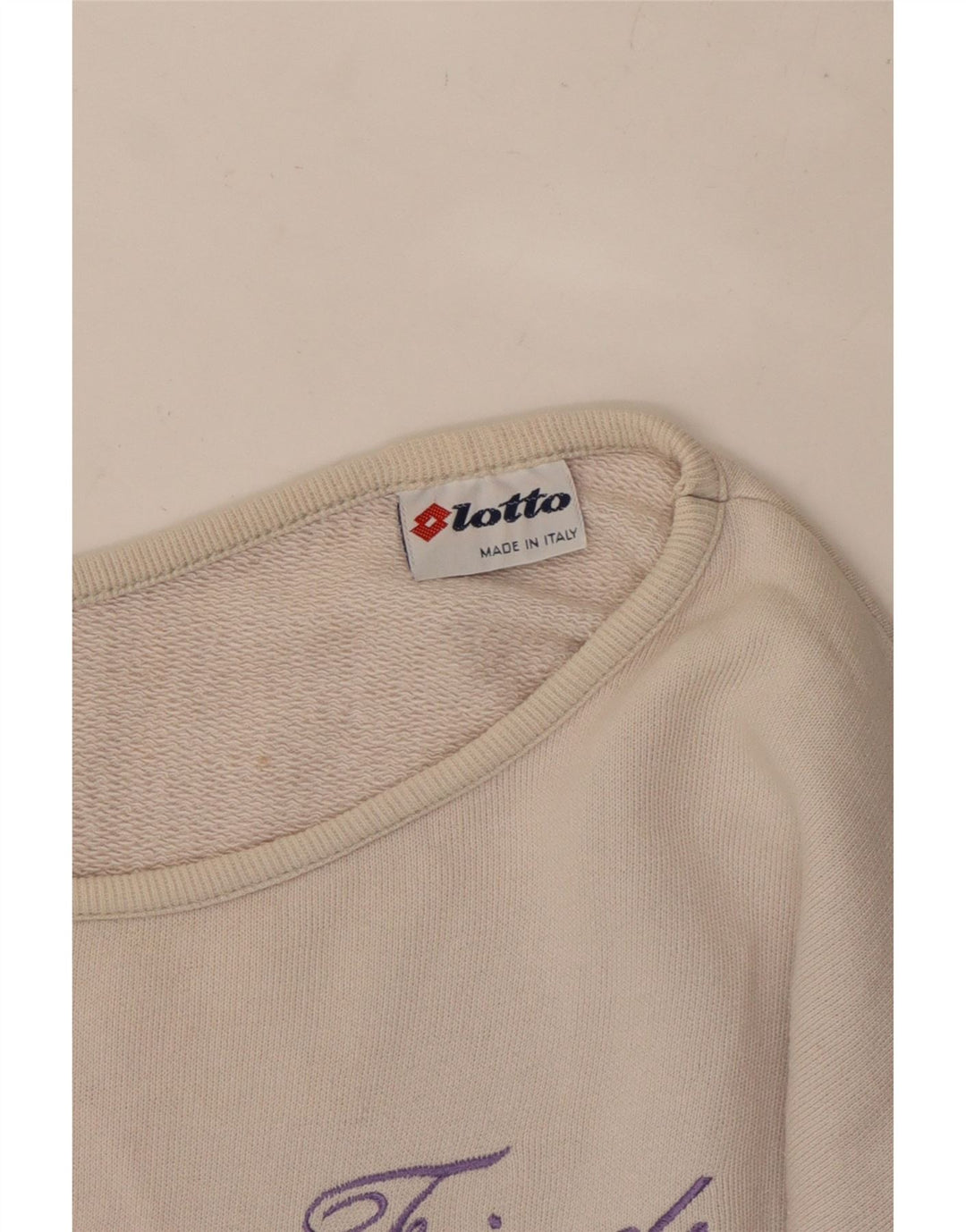 Maglione da donna con grafica corta LOTTO IT 42 bianco medio