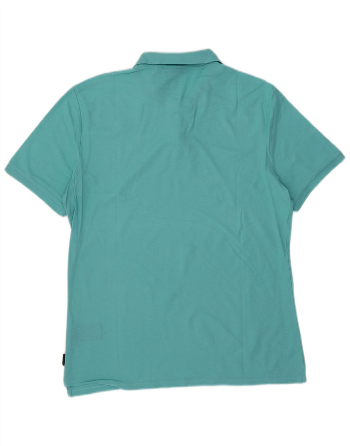 Polo da uomo Calvin Klein in cotone blu medio