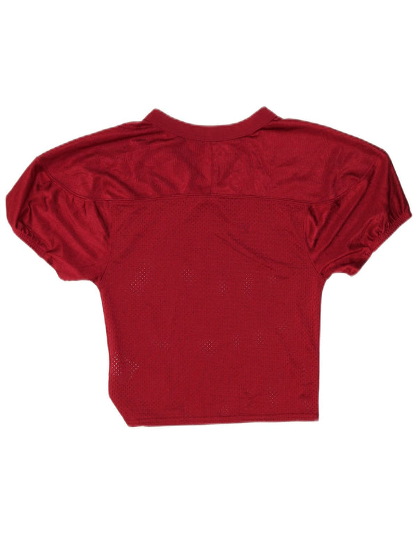 T-shirt da donna Nike Top UK 8 Small Borgogna in poliestere