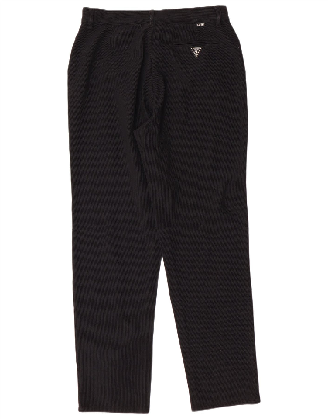 Pantaloni GUESS Uomo Dritti in Velluto a Coste W33 L30 Nero Poliammide