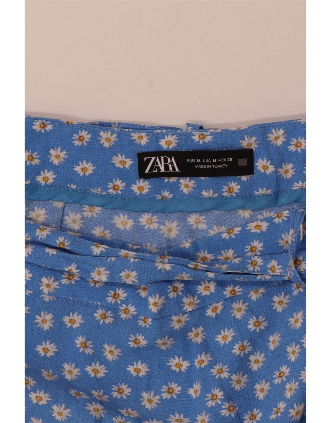 Gonna Zara da donna UK 12 blu medio floreale