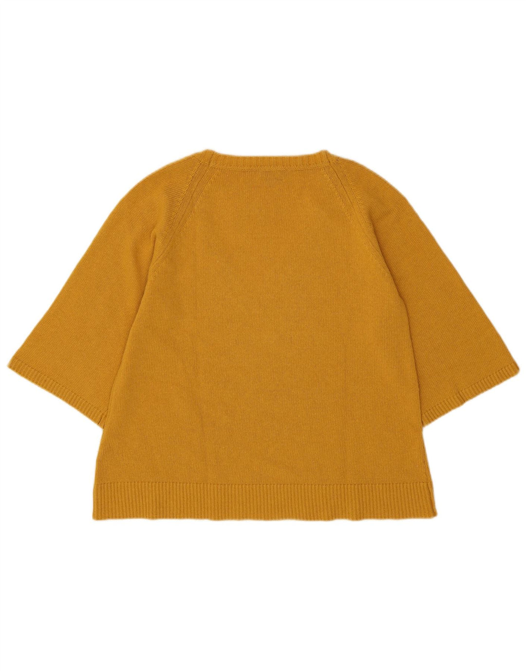 Massimo Dutti Maglione da donna a maniche corte con scollo a V UK 14 Giallo medio