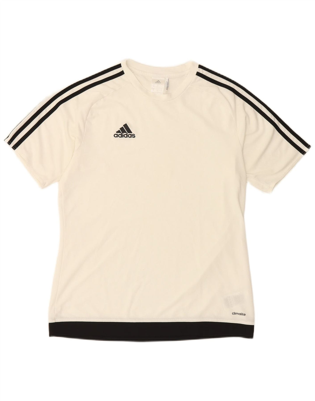 T-shirt ADIDAS da uomo Climalite Top in poliestere color block bianco medio