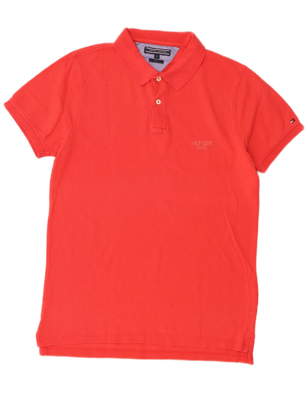 Polo da uomo slim fit Tommy Hilfiger in cotone rosso medio