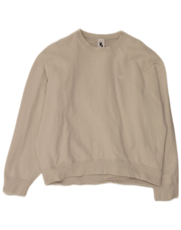 Felpa da uomo Nike Maglione grande in cotone beige