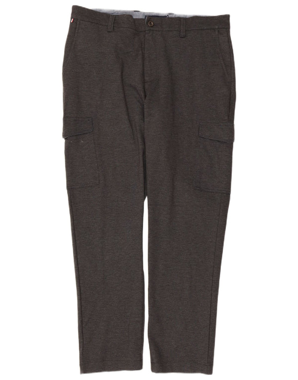 Pantaloni cargo slim fit da uomo Tommy Hilfiger W34 L30 viscosa grigia