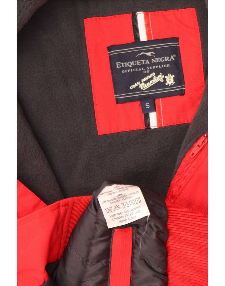 Giubbotto bomber da uomo Etiaueta Negra UK 36 Small Rosso Poliammide
