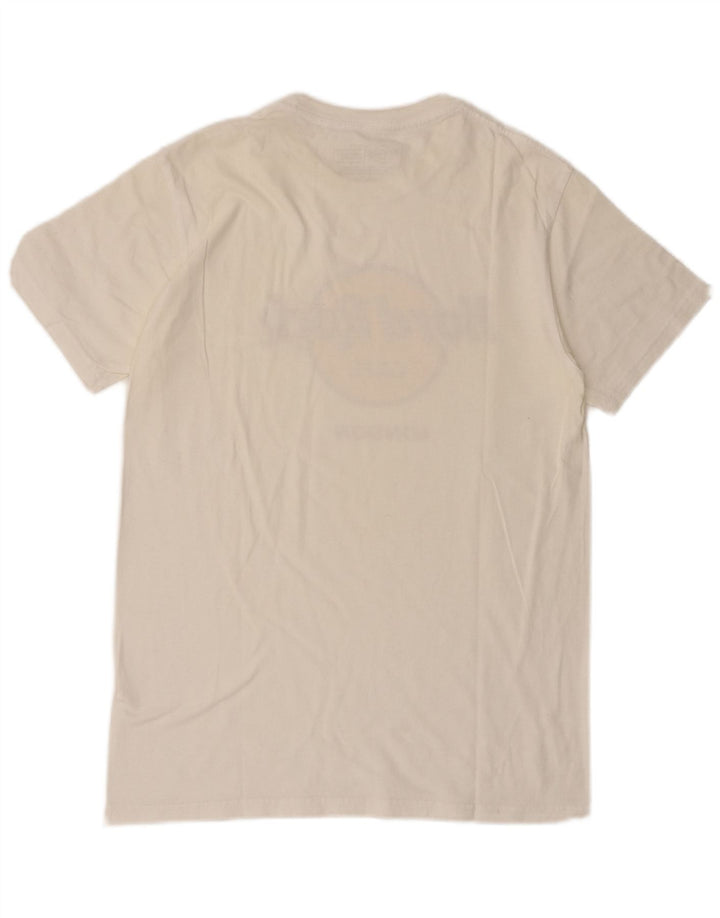 T-shirt grafica da uomo Hard Rock Cafe London, cotone bianco medio
