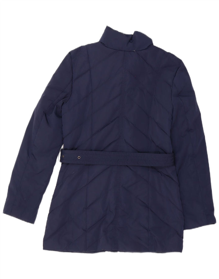 Cappotto imbottito da donna MONSOON UK 10 piccolo in poliestere blu navy