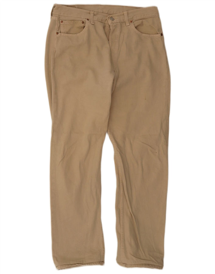 Levi's Uomo 501 Jeans dritti W34 L29 Beige