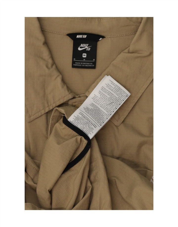 NIKE Mens Utility Jacket UK 38 Medium Beige Cotton