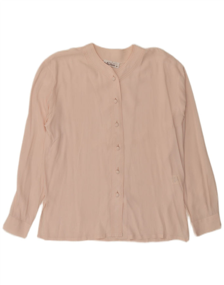 Camicetta camicia vintage da donna IT 42 Acetato rosa medio