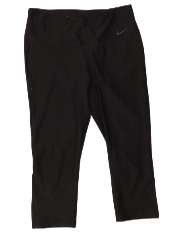 Leggings Nike Dri Fit Capri da donna UK 14 poliestere nero medio