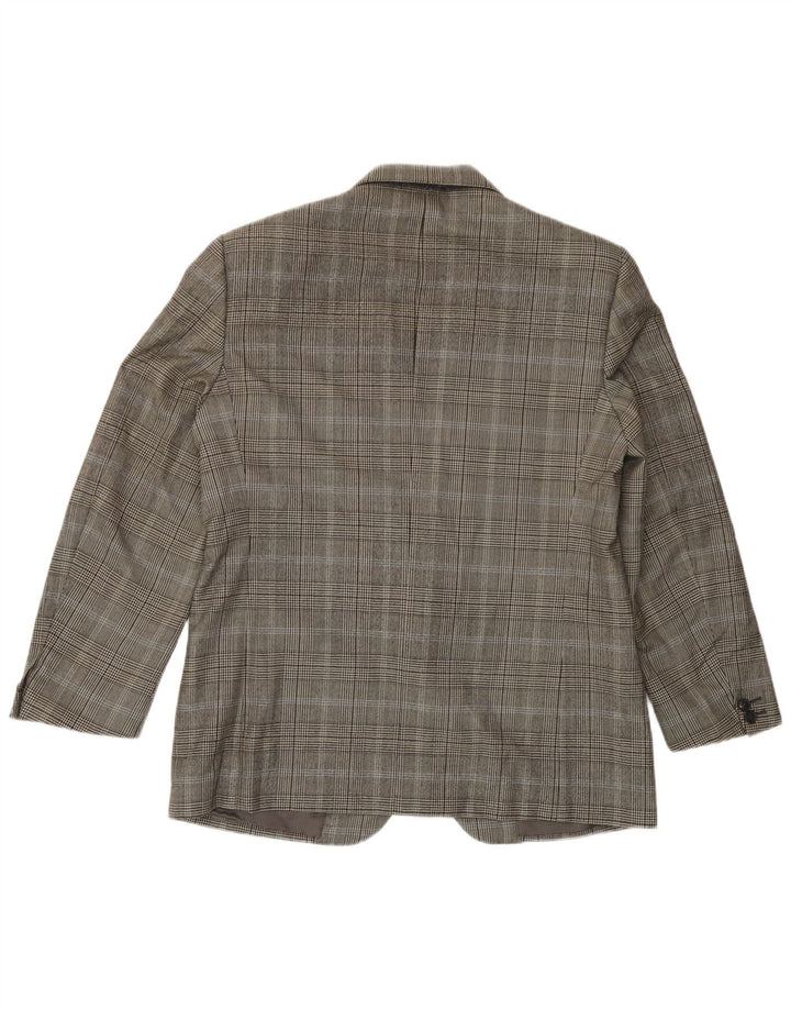 Giacca blazer da uomo a 2 bottoni Cerruti 1881 IT 48 a quadri grigio medio