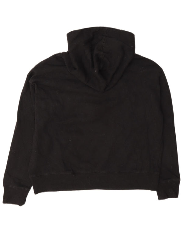 Maglione con cappuccio oversize grafico da donna Champion UK 10 piccolo cotone nero