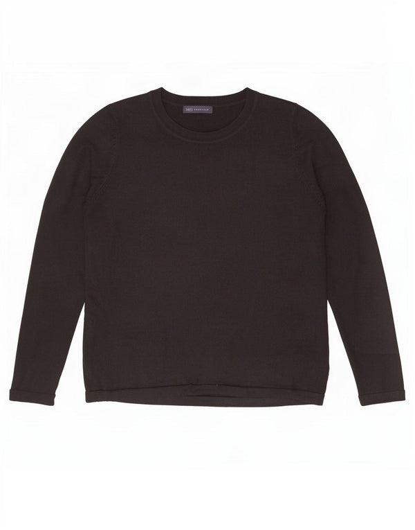 Maglione maglione con scollo a barca da donna Marks & Spencer UK 18 XL acrilico marrone