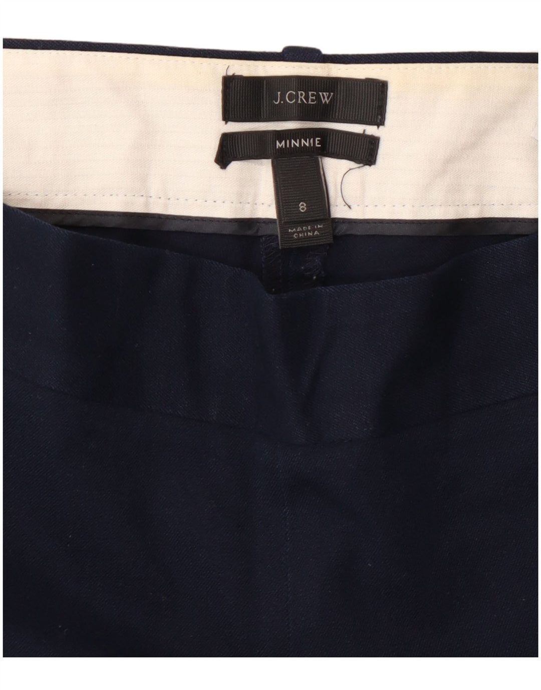 J. CREW Pantaloni corti Minnie slim da donna US 8 medi W30 L26 Blu navy