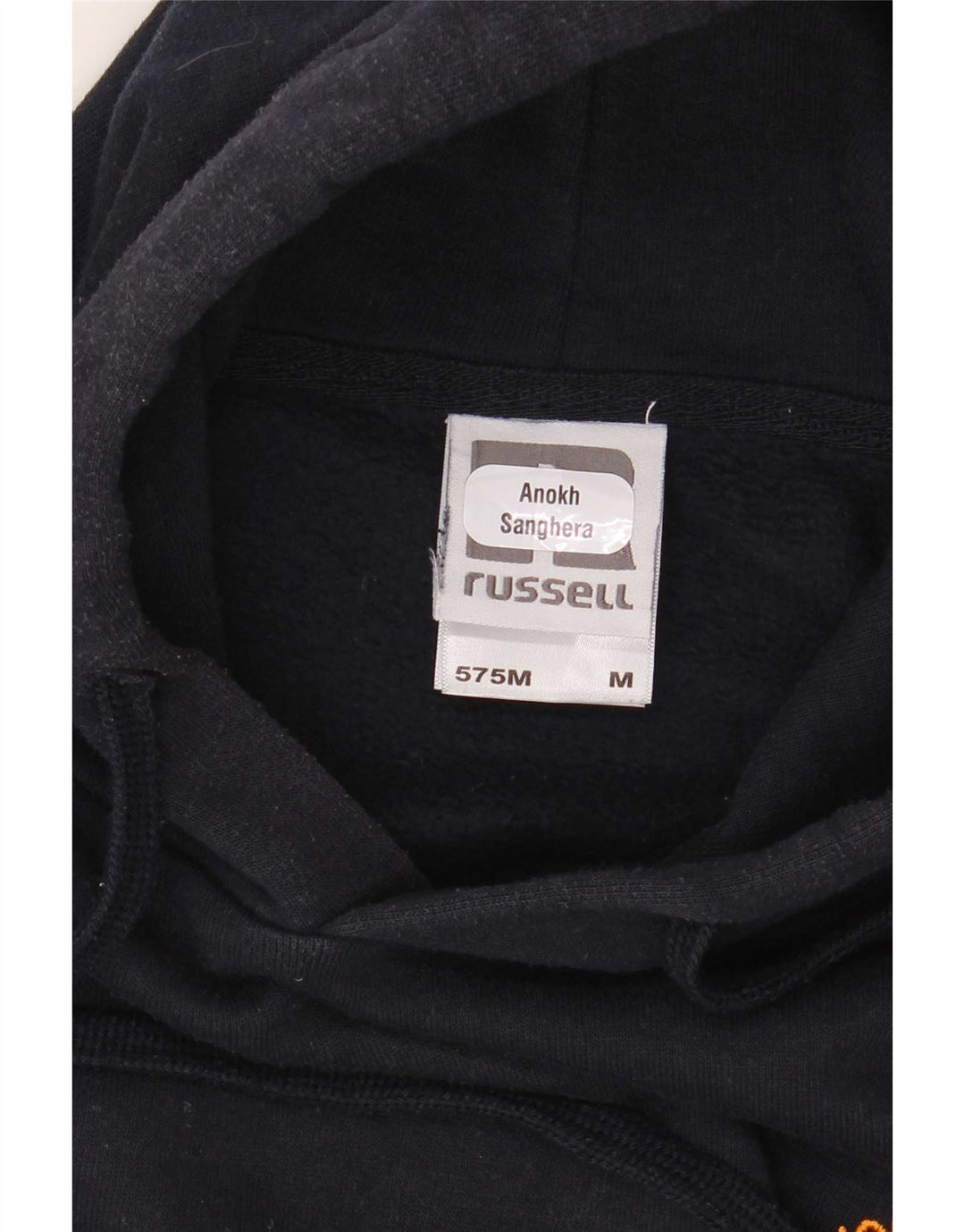 Maglione con cappuccio da uomo Russell Athletic, cotone blu navy medio