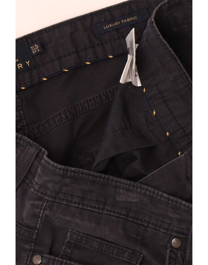 Pantaloni casual dritti Marks & Spencer da uomo blu Harbour W36 L33 Navy