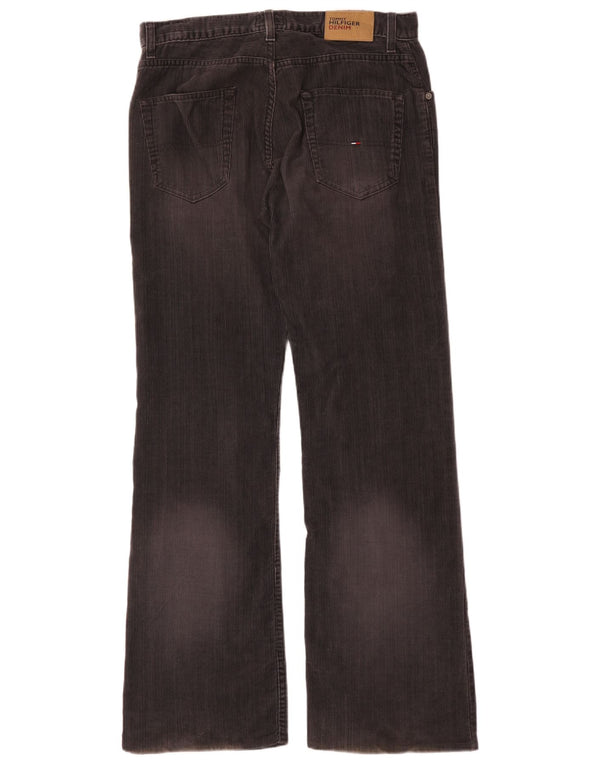 Pantaloni da uomo in velluto a coste bootcut Tommy Hilfiger W32 L34 cotone grigio