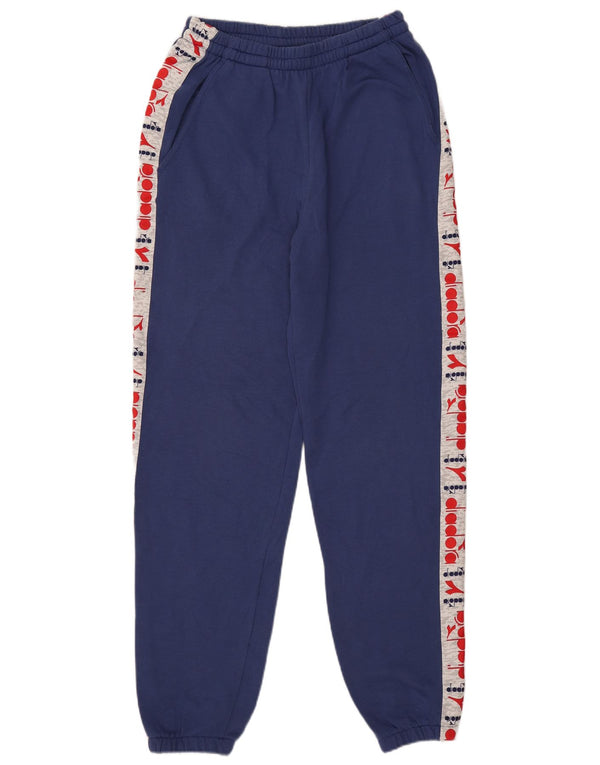 Diadora Pantaloni da tuta con grafica da uomo Joggers Large Blu Navy Colourblock
