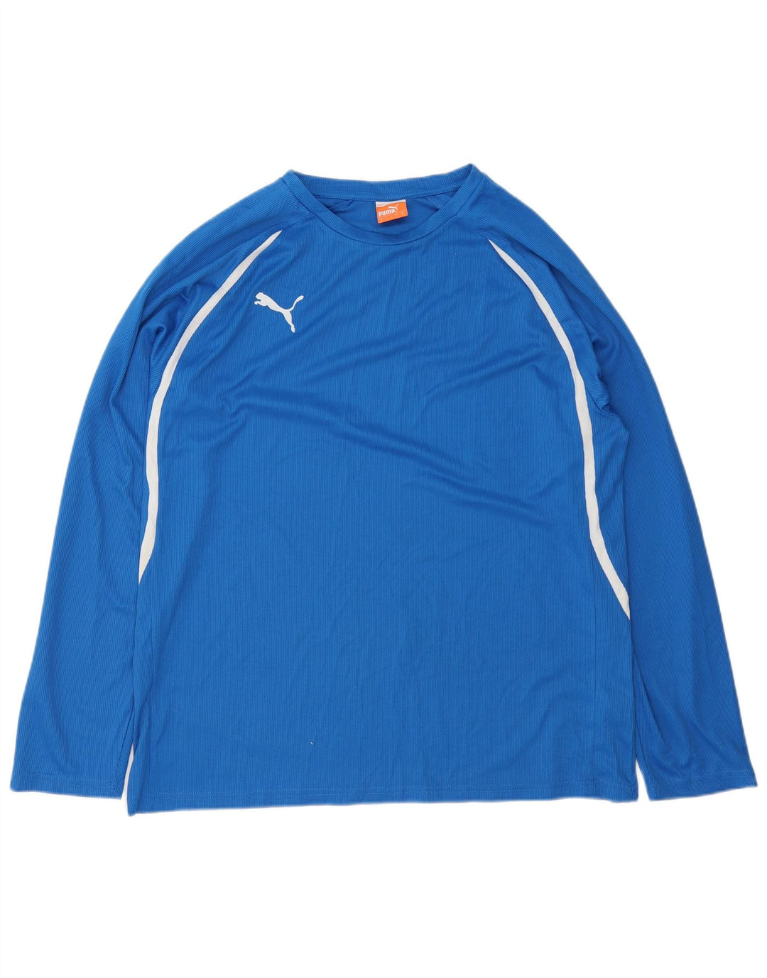 Maglia Puma da uomo a maniche lunghe in poliestere a righe grandi blu