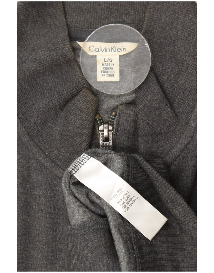 CALVIN KLEIN Giacca da tuta da uomo grande in cotone grigio