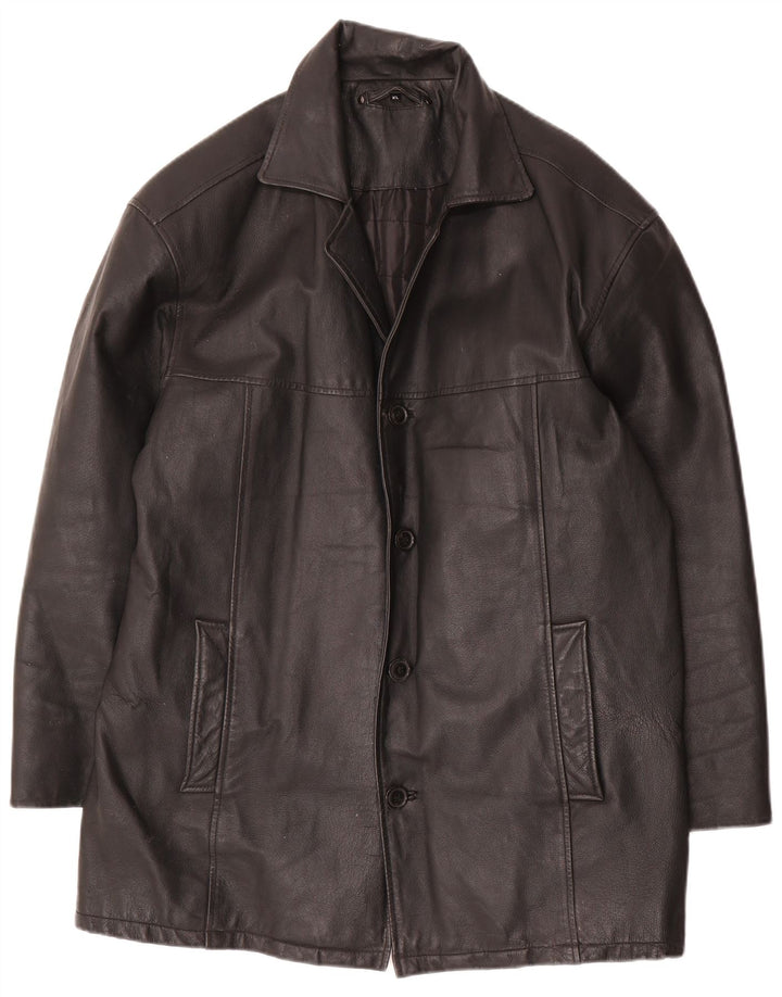 Giacca in pelle da uomo Angelo Litrico UK 42 XL Pelle nera