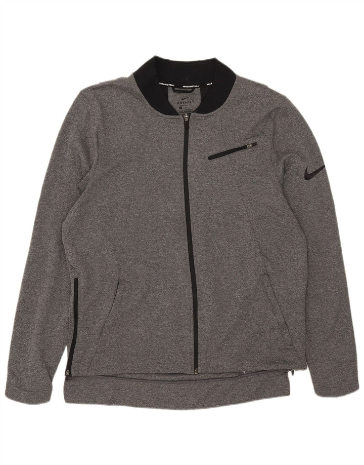 Giacca da tuta Nike Dri Fit da uomo, grande, in poliestere grigio