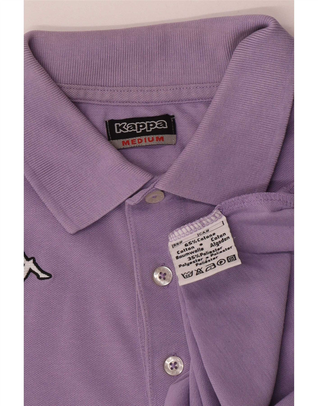 Polo Kappa da uomo in cotone viola medio