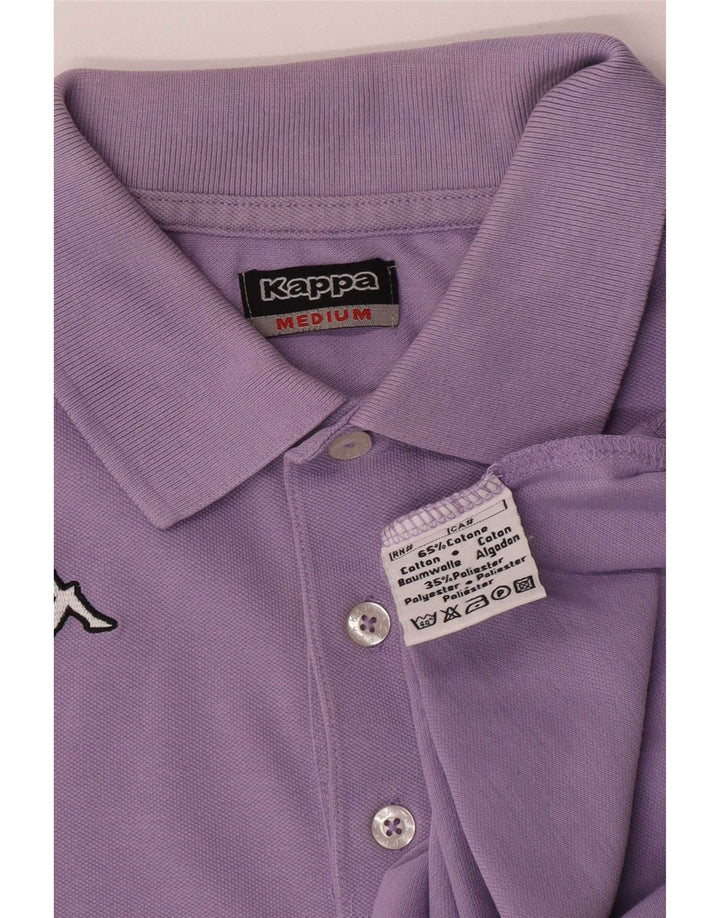 Polo Kappa da uomo in cotone viola medio