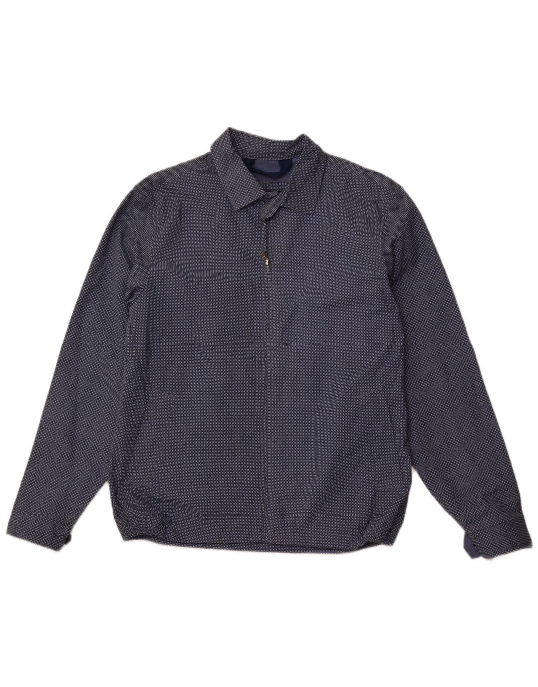 MARKS & SPENCER Giubbotto bomber da uomo UK 38 Cotone maculato blu medio