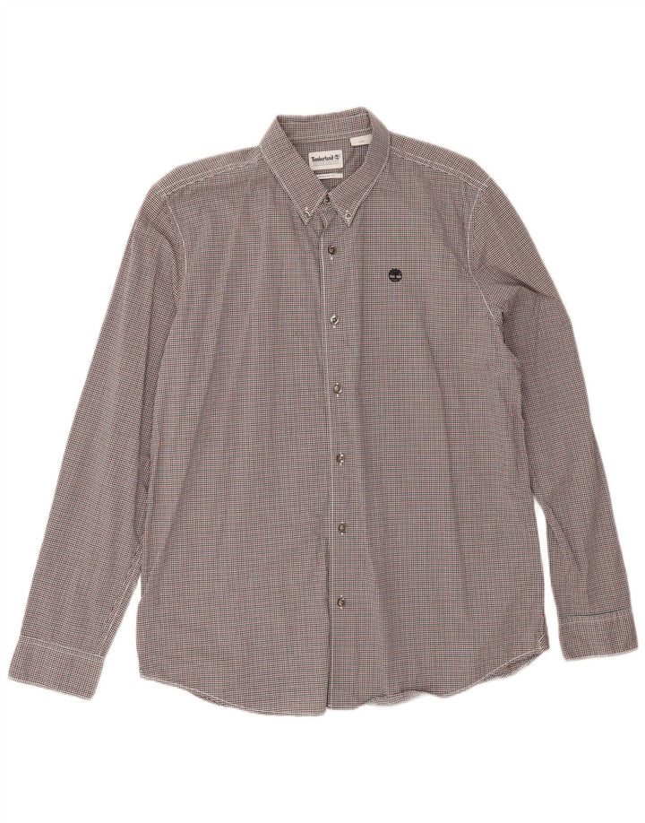 Camicia Timberland da uomo vestibilità regolare grande cotone a quadretti multicolore