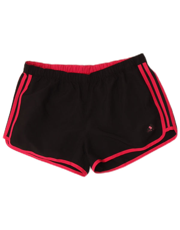 Pantaloncini sportivi Adidas Climalite da donna UK 14 poliestere nero medio