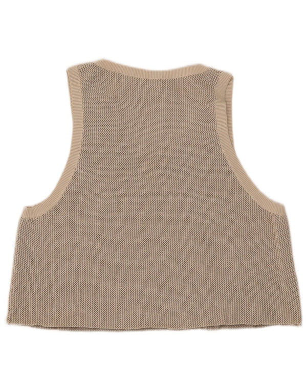 Canotta corta da donna Zara UK 14 Beige medio