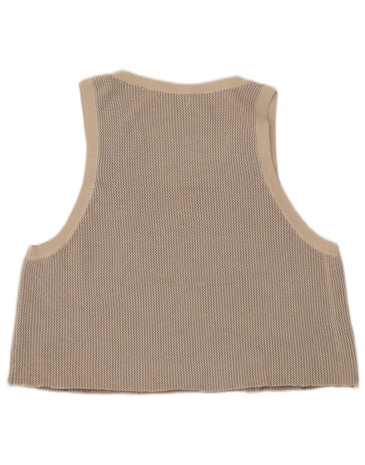 Canotta corta da donna Zara UK 14 Beige medio