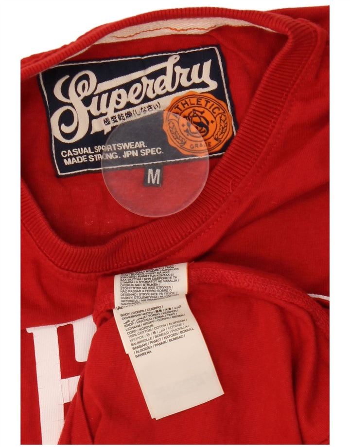 T-shirt grafica da uomo Superdry Tigers Top in cotone rosso medio