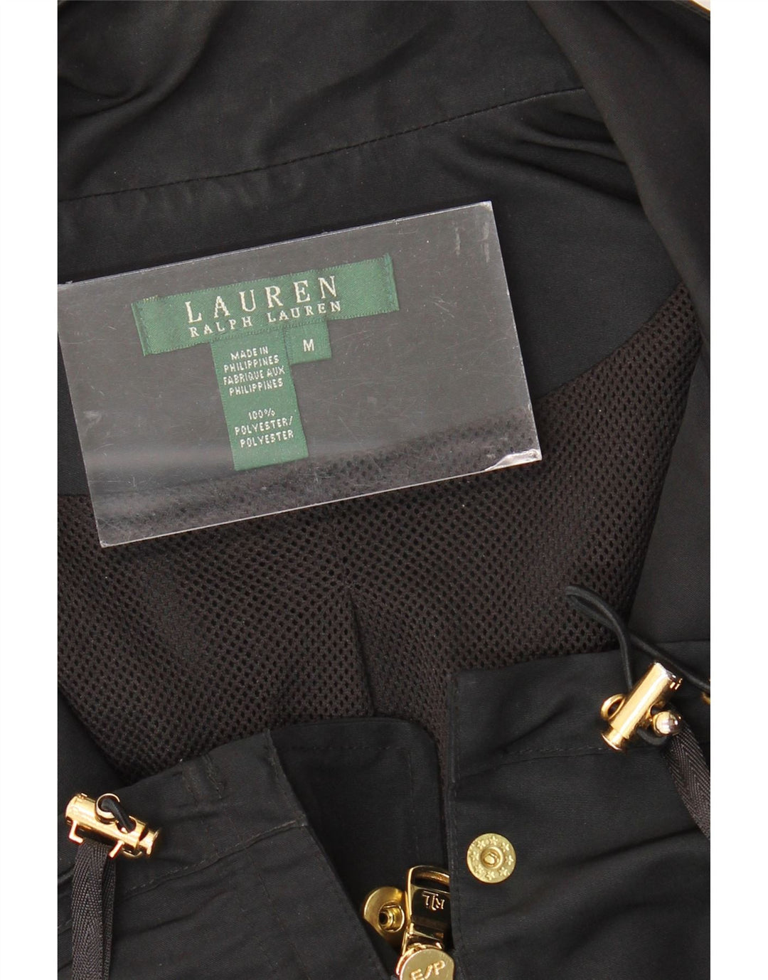 Giacca utility da donna RALPH LAUREN UK 14 poliestere nero medio