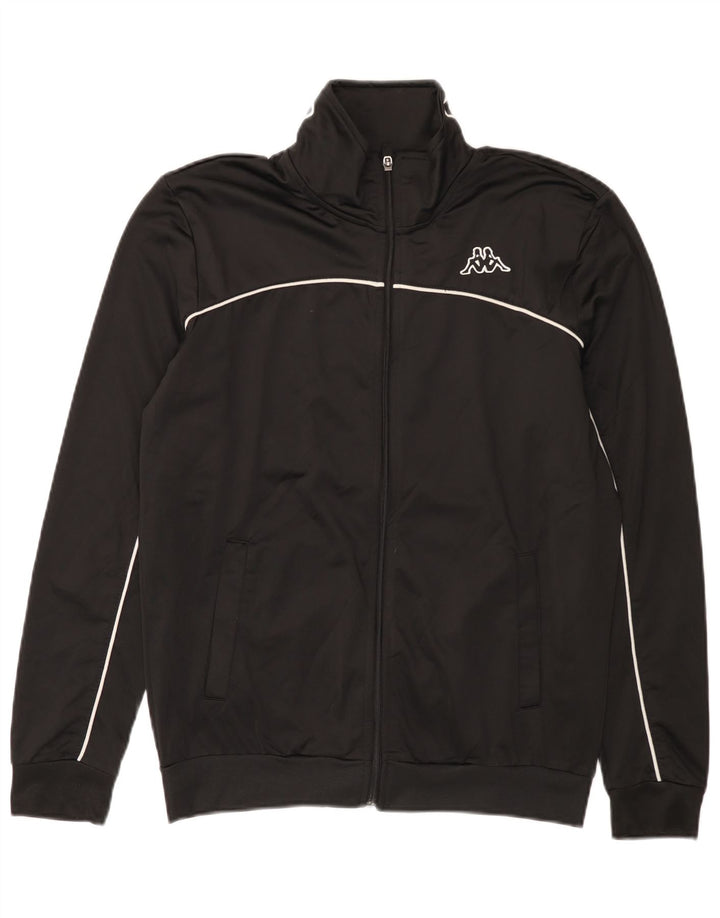 Giacca da tuta grafica da uomo KAPPA grande in poliestere nero